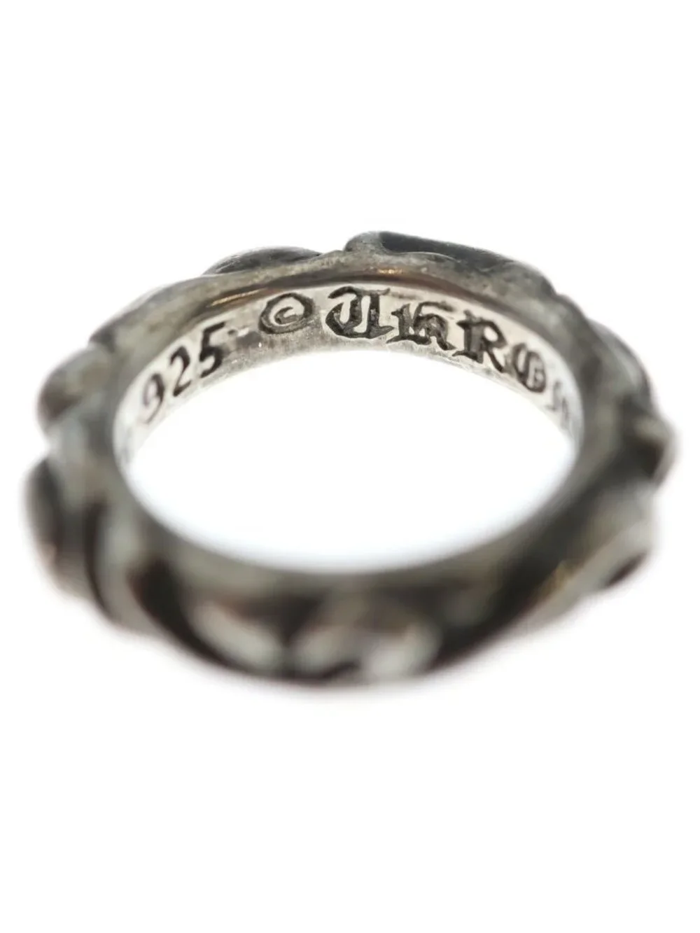 Chrome Hearts Scrl Band Scroll Ring Silver